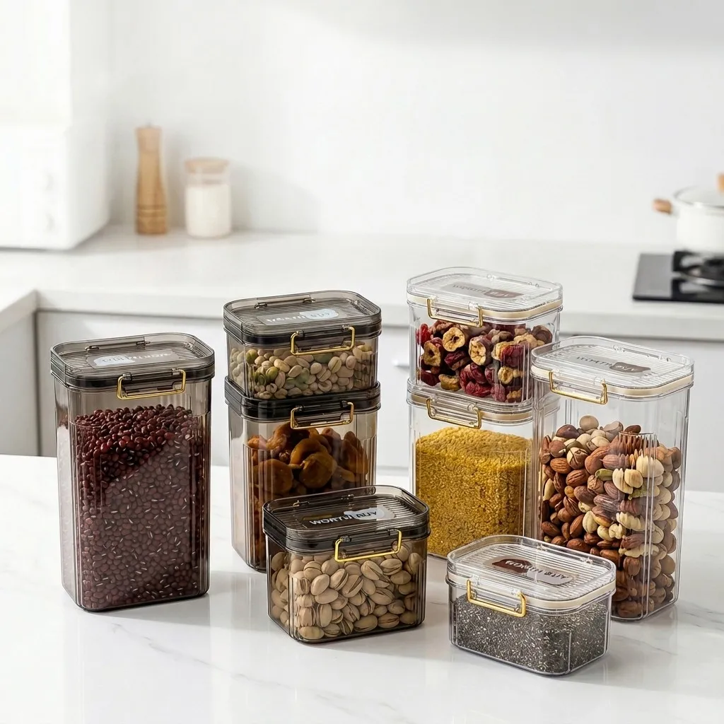 Food Storage With Dividers - 뚜껑이 있는 밀폐형 식품 보관 용기,
