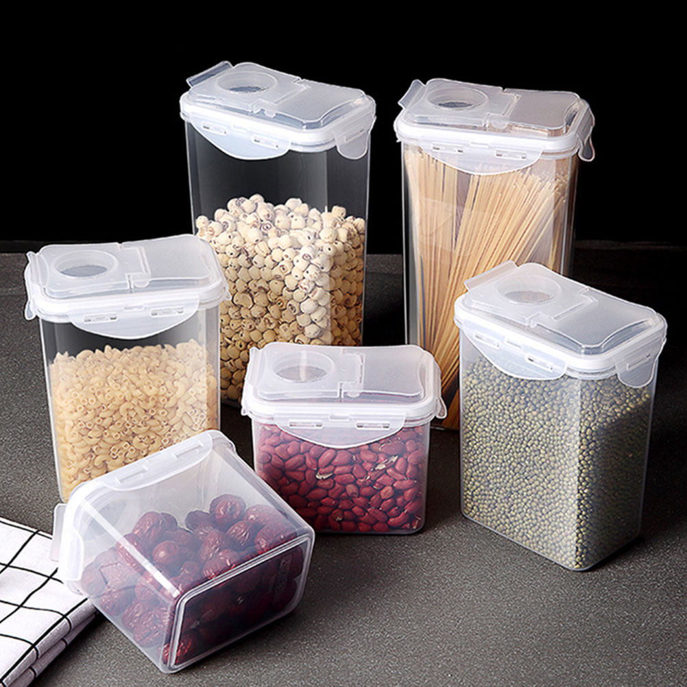 Food Storage Containers - 2개 세트의 투명 플라스틱 보관 용기,