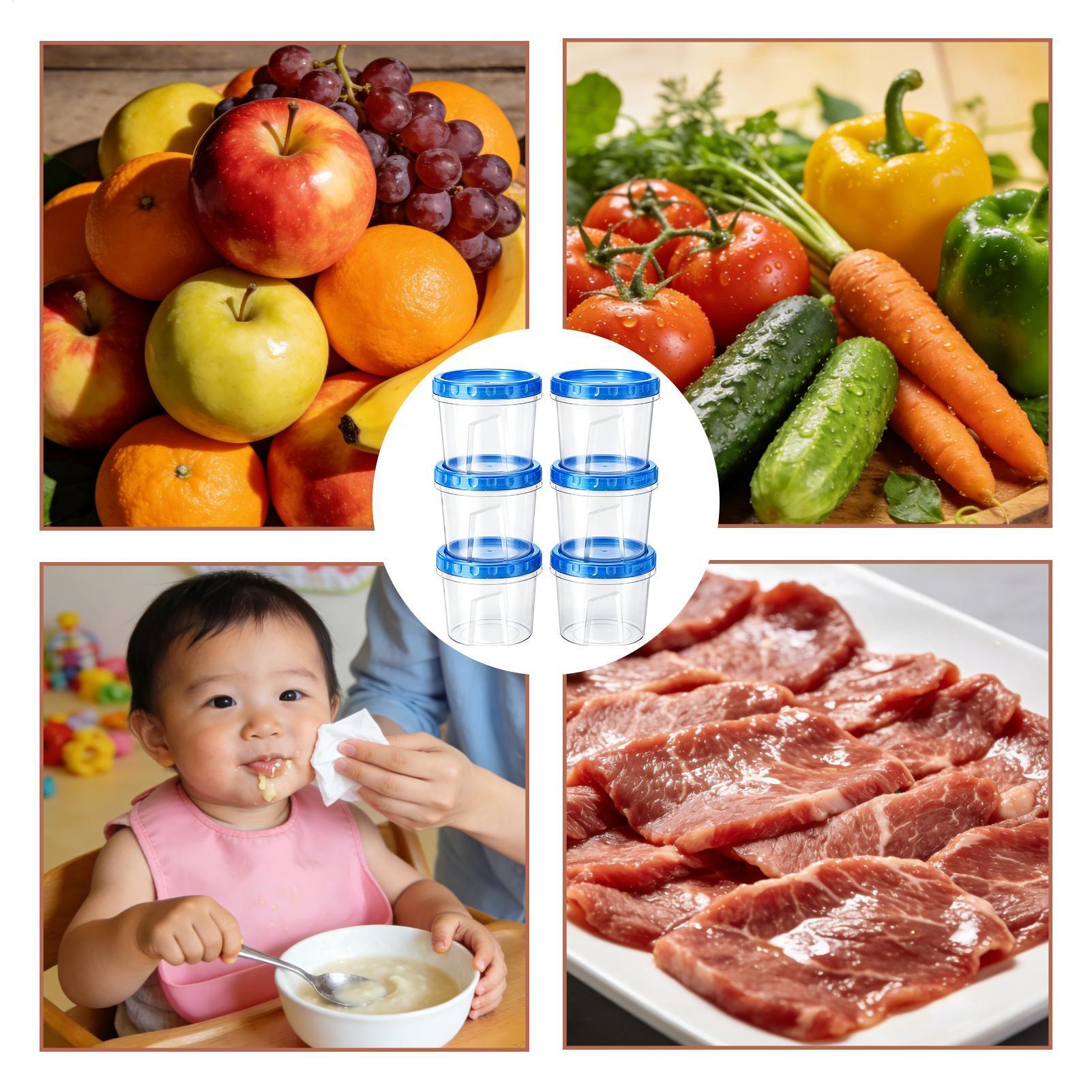 식품 보관용 냉동고 용기 6개 16온스 누출 방지 쌓을 - Food Storage Containers 리뷰 및 가격
