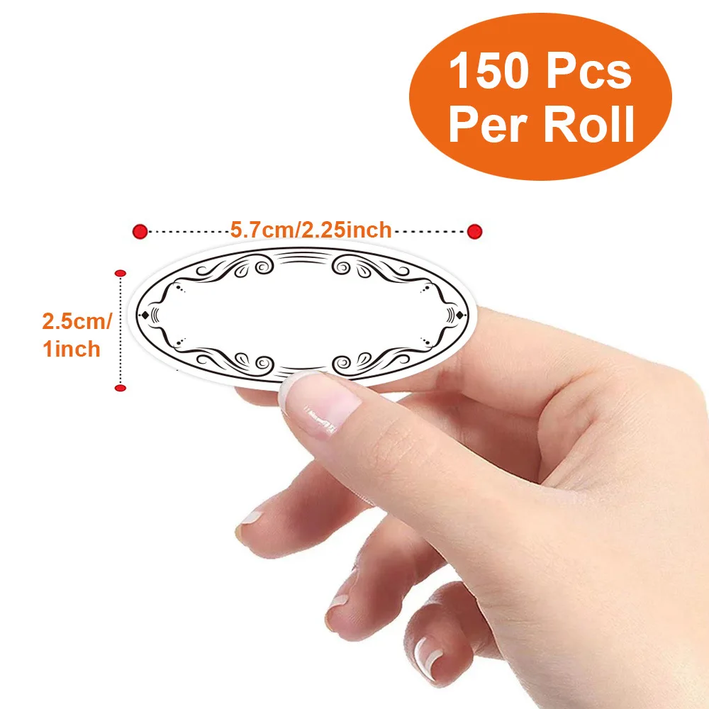 150개입, 1인치 x 2.25인치 크기의 타원형 캔닝 - Food Storage Labels 리뷰 및 가격