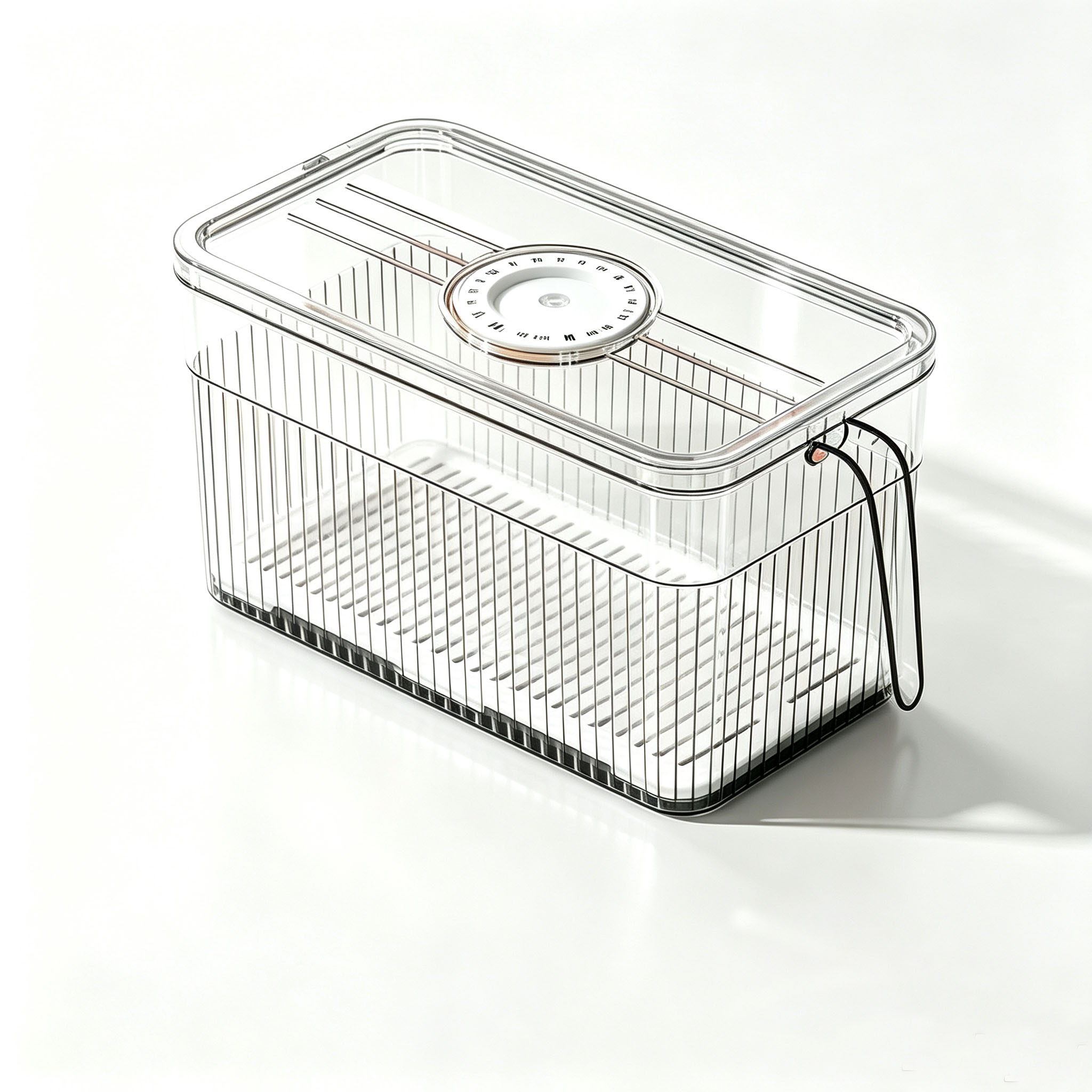 타이머 뚜껑 배수 트레이가 있는 냉장고 보관함, 손잡이 - Food Storage With Dividers 리뷰 및 가격