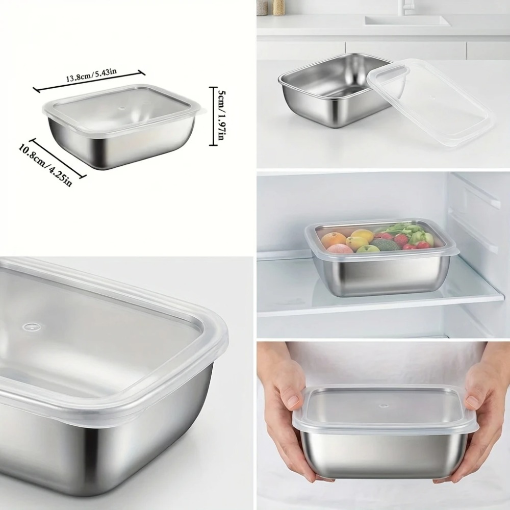 6pcs 스텐 밀폐 용기 스텐 반찬통 누수 방지 6pc - Food Storage Meals 리뷰 및 가격