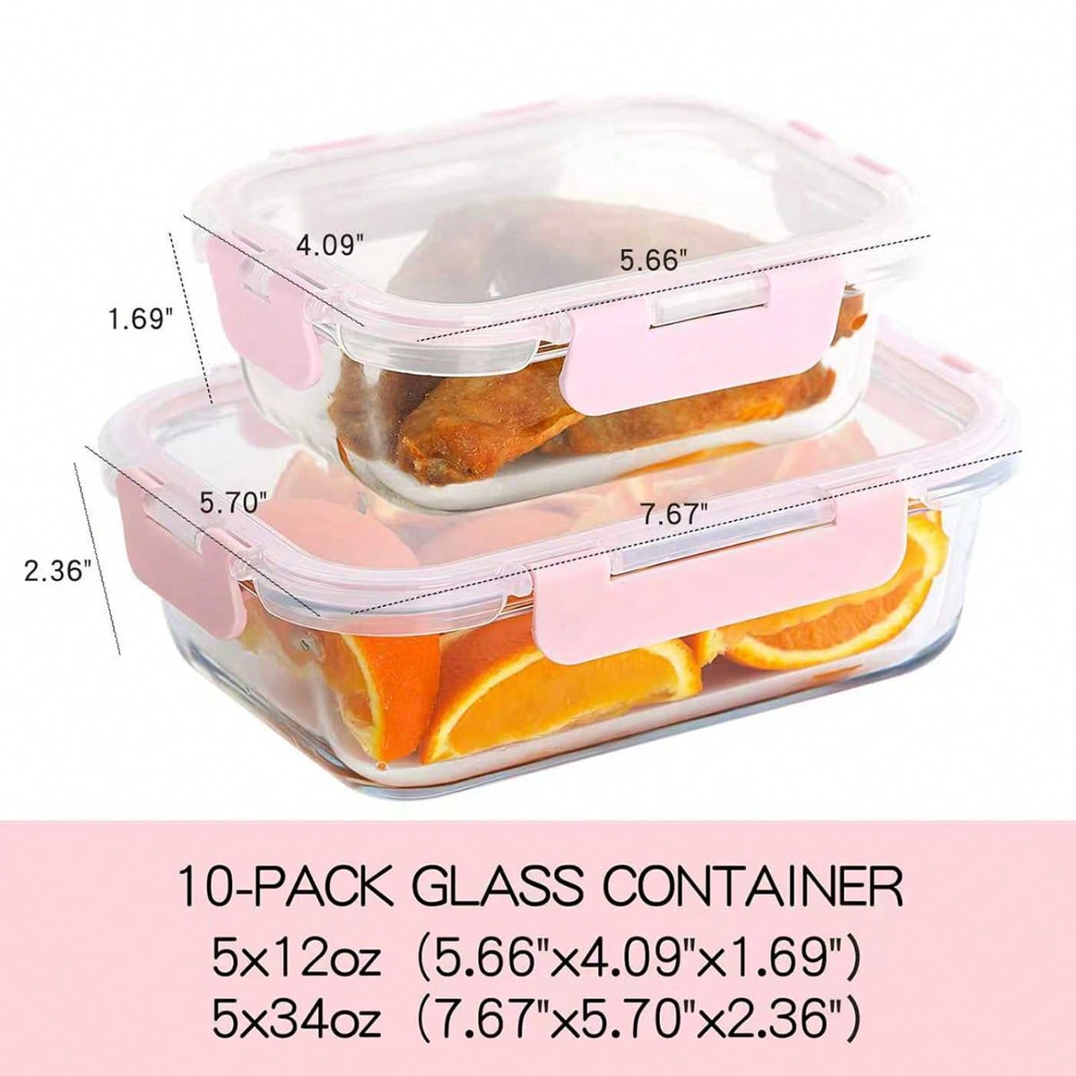 10팩 유리 밀프렙 용기, 뚜껑이 있는 밀폐형 식품 보 - Food Storage Oven Safe 리뷰 및 가격