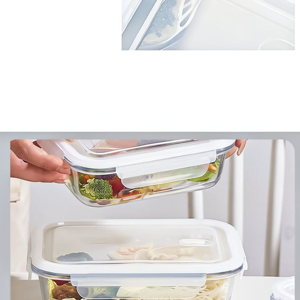 전자레인지 사용이 가능한 유리 소재의 도시락통, 칸막이 - Food Storage With Dividers 리뷰 및 가격