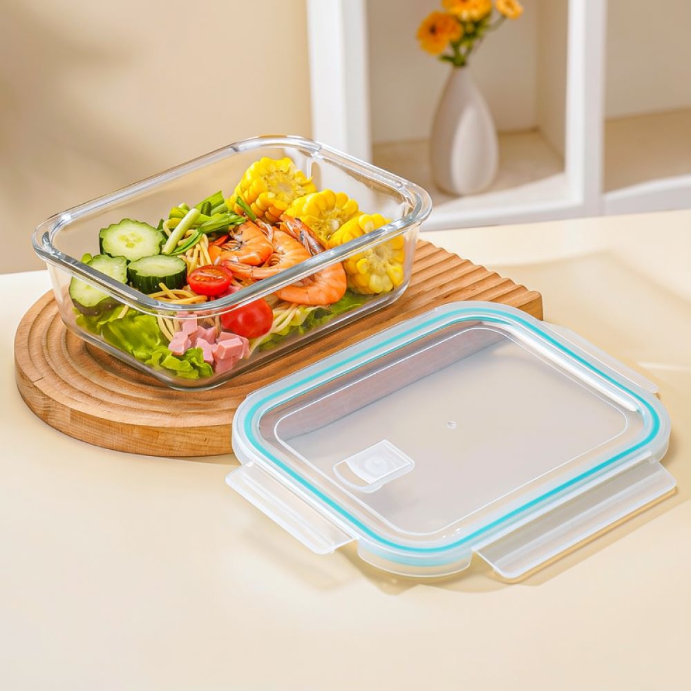 전자레인지 사용이 가능한 유리 소재의 도시락통, 칸막이 - Food Storage With Dividers 리뷰 및 가격