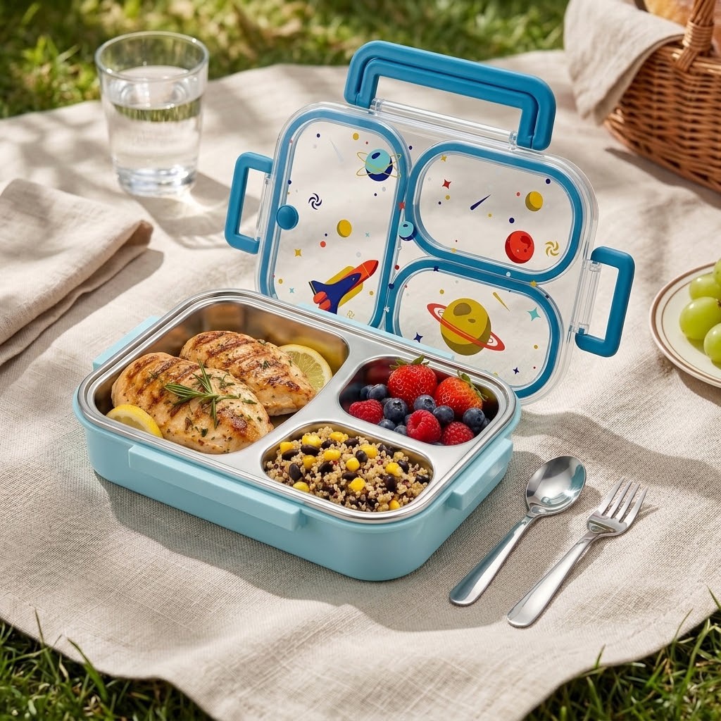 900ML 귀여운 304 스테인리스 스틸 분리형 도시락 - Food Storage Oven Safe 리뷰 및 가격