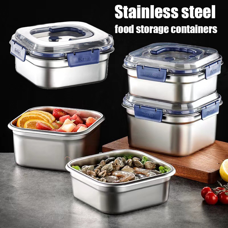 새지 않는 스테인리스 스틸 도시락 용기 (뚜껑 포함)  - Food Storage Oven Safe 리뷰 및 가격